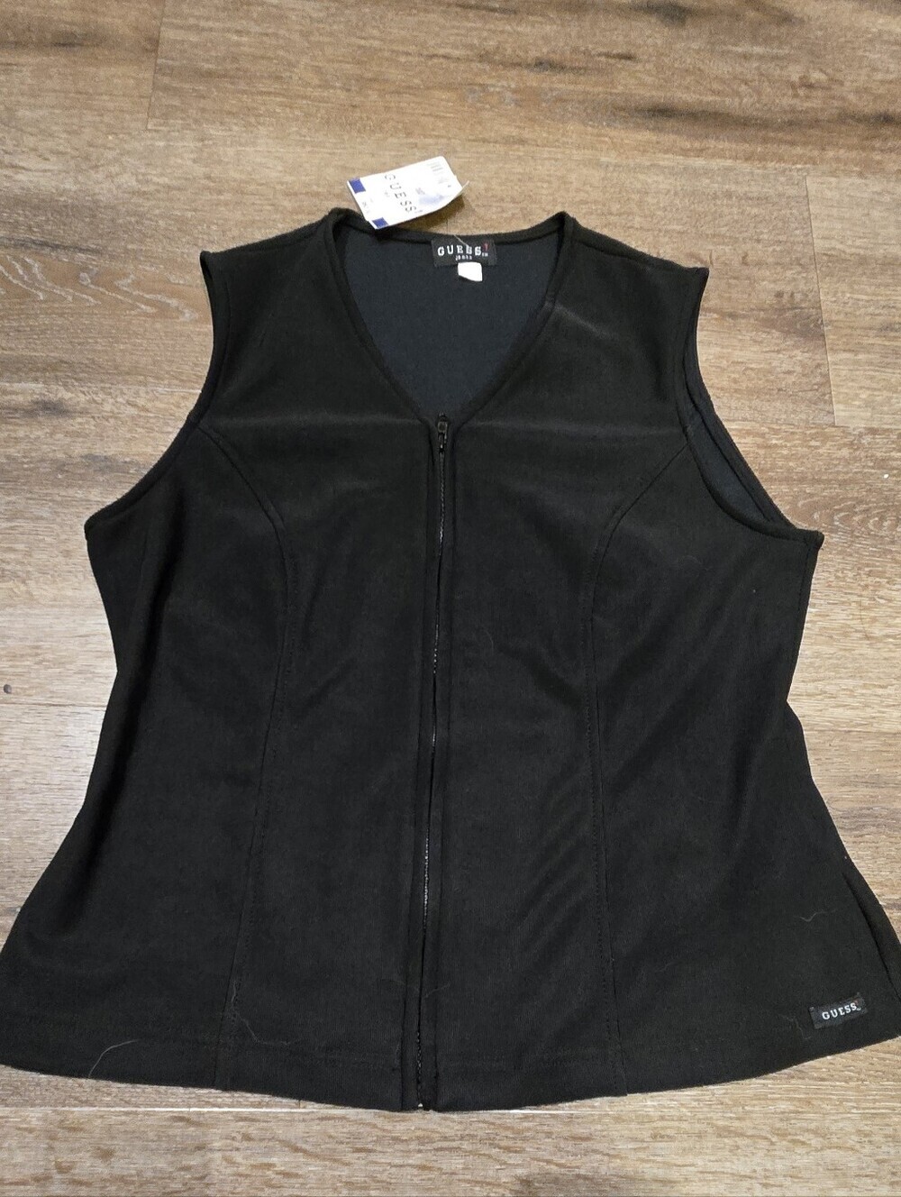 NWT BLACK SLEEVELESS GUESS VEST - Picture 3 of 7